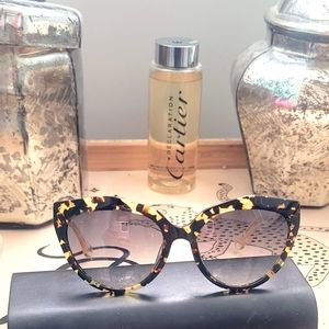 Genuine, Balenciaga "Havana" Sunglasses. Cateye, tortoise shell. UV, NWT.